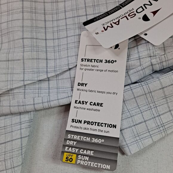 Grand Slam Golf Shorts Mens 32 Stretch Active Waistband Flat Front Bright White - Picture 5 of 7